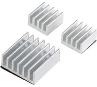 TRU COMPONENTS PCooler Set refroidisseur Convient pour (kits de développement): Raspberry Pi®, Banana Pi argent