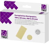 TRU COMPONENTS Platine Euro sans couche de cuivre Bakélite (L x l) 100 mm x 50 mm 35 µm Pas 2.54 mm Contenu 4 pc(s)
