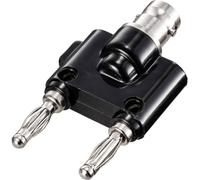 TRU COMPONENTS Prise adaptateur BNC femelle - Banane mâle 4 mm droit noir