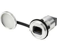 TRU COMPONENTS Prise encastrée TRU COMPONENTS RJ45/CAT5, prise/prise, IP67, métal, argent TC-14378432 Femelle Prise RJ45/CAT5 encastrée argent 1 pc(s)