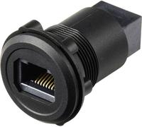 TRU COMPONENTS Prise intégrée TRU COMPONENTS RJ45/CAT5, prise/prise, plastique, noir TC-14378436 Femelle Prise RJ45/CAT5 encastrée noir 1 pc(s)