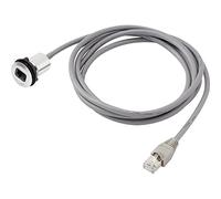 TRU Components Prise RJ45-01 RJ45 encastrable 1408770 femelle, mâle, droit, 8P8C Argent 1