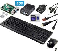 TRU COMPONENTS Pro Set Raspberry Pi® 4 B 8 GB 4 x 1.5 GHz avec alimentation, avec boîtier, avec refroidisseur, avec câble HDMI