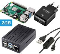 TRU COMPONENTS Pure Set Raspberry Pi® 4 B 2 GB 4 x 1.5 GHz avec alimentation, avec boîtier