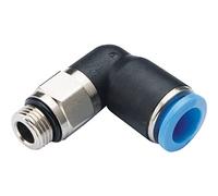 TRU COMPONENTS Raccord coudé GPL8-G02 - Diamètre du tube : 8 mm - Dimensions du filetage : G1/4 1 pièce