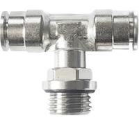 TRU COMPONENTS Raccord en T TC-14205572 MPB-G 8-02 Ø de tuyau: 8 mm Taille du filetage: G1/4 1 pc(s)