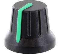 TRU COMPONENTS RK49009GN Tête de bouton rotatif avec marquage noir (Ø x H) 18.8 mm x 15.24 mm