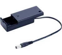 TRU COMPONENTS SBH-9VAS+DC PLUG Support de pile 1x 6LR61 (9 V) connecteur jack