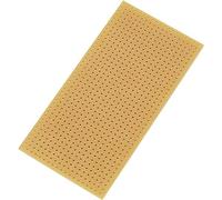 TRU COMPONENTS SU528404 Platine Euro sans couche de cuivre Bakélite (L x l) 100 mm x 50 mm Pas 2.54 mm Contenu 1 pc(s)