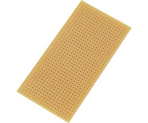 TRU COMPONENTS SU528404 Platine Euro sans couche de cuivre Bakélite (L x l) 100 mm x 50 mm Pas 2.54 mm Contenu 1 pc(s)