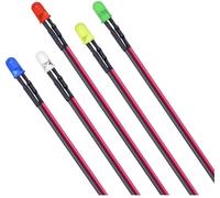 TRU COMPONENTS T1810O104 Assortiment de LEDs rouge, bleu, vert, jaune, blanc chaud clair rond 3 mm 600 mcd, 1500 mcd, 100 mcd, 600 mcd, 9000 mcd 25 °, 30 °