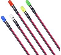 TRU COMPONENTS T1810O114 Assortiment de LEDs rouge, bleu, vert, jaune, blanc chaud clair rond 5 mm 800 mcd, 2000 mcd, 120 mcd