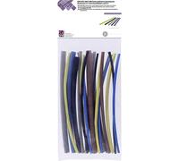 TRU COMPONENTS T1902CA044 Assortiment de gaines thermorétractables bleu, marron, gris, vert, jaune, noir Taux de retreint:3:1, 2:1 20 parties
