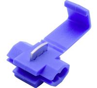 TRU COMPONENTS T1904C037 Raccord de dérivation flexible: 0.75-2.50 mm² rigide: 0.75-2.50 mm² Nombre de pôles: 2 10 pc(s) bleu