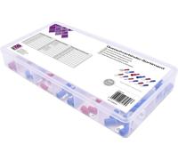 TRU COMPONENTS T1904C071 Assortiment de cosses à sertir 0.50 mm² 2.50 mm² rouge, bleu 120 parties