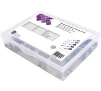 TRU COMPONENTS T1904C087 Assortiment d'embouts simples 4 mm² partiellement isolé gris, rouge, noir, bleu 300 parties