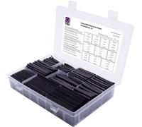 TRU COMPONENTS T1905CA055 Assortiment de gaines thermorétractables noir Taux de retreint:2:1 750 parties