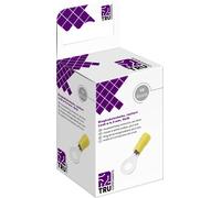 TRU COMPONENTS T2010C293 Cosse à oeillet Section max.=6.0 mm² Ø du trou=4.3 mm partiellement isolé jaune 10 pc(s)