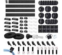 TRU COMPONENTS T23CA007 Boîte dassortiment de supports de câble TC-12888384 Plage de Ø du faisceau 1 à 40 mm noir 1 set