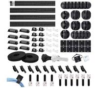 TRU COMPONENTS T23CA007 Boîte d'assortiment de supports de câble TC-12888384 Plage de Ø du faisceau 1 à 40 mm noir 1 set