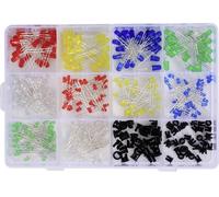 TRU COMPONENTS T23O125 Assortiment de LEDs rouge, vert, jaune, bleu, blanc 3 mm, 5 mm 20 mA 2 V, 3 V