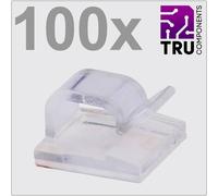 TRU COMPONENTS T24CA019 Clip de câble autocollant TC-12888432 Plage de Ø du faisceau 1 à 7 mm transparent 100 pc(s)