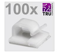 TRU COMPONENTS T24CA021 Clip de câble autocollant TC-12888440 Plage de Ø du