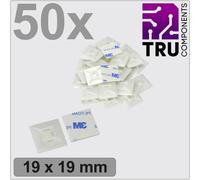 TRU COMPONENTS T24CA067 Embase de fixation autocollant, vissable TC-12888540 4 voies blanc 50 pc(s)