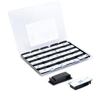 TRU COMPONENTS T24CA074 Embase de fixation autocollant TC-12888568 pour câble plat, refermable noir 50 pc(s)