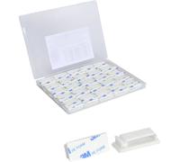 TRU COMPONENTS T24CA075 Embase de fixation autocollant TC-12888572 pour câble plat, refermable blanc 50 pc(s)