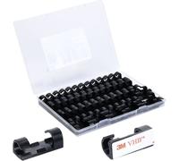 TRU COMPONENTS T24CA077 Support de câble autocollant TC-12888580 Plage de Ø du faisceau 5 à 9 mm noir 50 pc(s)