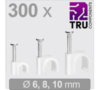 TRU COMPONENTS T24CA126 Cavalier TC-13448456 Plage de Ø du faisceau 3 à 10 mm blanc 300 pc(s)