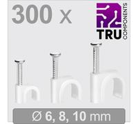 TRU COMPONENTS T24CA126 Cavalier TC-13448456 Plage de Ø du faisceau 3 à 10 mm blanc 300 pc(s)
