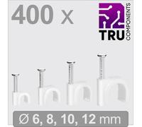 TRU COMPONENTS T24CA127 Cavalier TC-13448460 Plage de Ø du faisceau 3 à 12 mm blanc 400 pc(s)