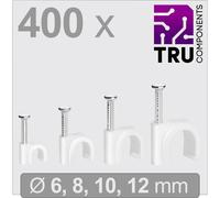 TRU COMPONENTS T24CA127 Cavalier TC-13448460 Plage de Ø du faisceau 3 à 12 mm blanc 400 pc(s)