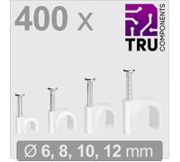 TRU COMPONENTS T24CA127 Cavalier TC-13448460 Plage de Ø du faisceau 3 à 12 mm blanc 400 pc(s)