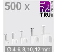 TRU COMPONENTS T24CA128 Cavalier TC-13448464 Plage de Ø du faisceau 2 à 12 mm blanc 500 pc(s)