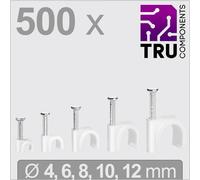 TRU COMPONENTS T24CA128 Cavalier TC-13448464 Plage de Ø du faisceau 2 à 12 mm blanc 500 pc(s)