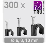 TRU COMPONENTS T24CA130 Cavalier TC-13448472 Plage de Ø du faisceau 3 à 10 mm noir 300 pc(s)