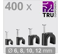 TRU COMPONENTS T24CA131 Cavalier TC-13448476 Plage de Ø du faisceau 3 à 12 mm noir 400 pc(s)