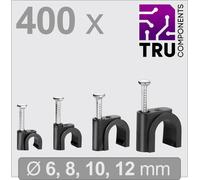 TRU COMPONENTS T24CA131 Cavalier TC-13448476 Plage de Ø du faisceau 3 à 12 mm noir 400 pc(s)