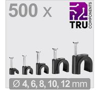 TRU COMPONENTS T24CA132 Cavalier TC-13448480 Plage de Ø du faisceau 2 à 12 mm noir 500 pc(s)