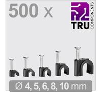 TRU COMPONENTS T24CA133 Cavalier TC-13448484 Plage de Ø du faisceau 2 à 10 mm noir 500 pc(s)