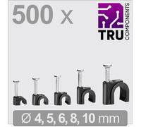 TRU COMPONENTS T24CA133 Cavalier TC-13448484 Plage de Ø du faisceau 2 à 10 mm noir 500 pc(s)