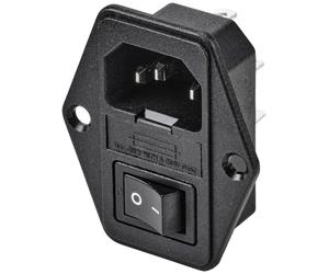 TRU COMPONENTS TC-10088400 Connectique pour appareils réfrigérants C14 embase mâle verticale Nombre total de pôles: 3 10 A noir