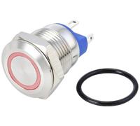 TRU COMPONENTS TC-10090896 GQ12-AF-10E/J/R/24V/S Interrupteur antivandalisme 48 V/DC 2 A 1 x Off/(On) à rappel rouge IP67 1 pc(s)