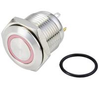 TRU COMPONENTS TC-10090912 GQ16F-10E/J/R/24V/S Bouton-poussoir antivandalisme 48 V/DC 2 A 1 x Off/(On) à rappel rouge IP65 1 pc(s)