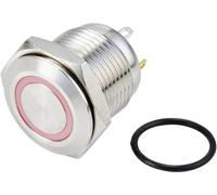 TRU COMPONENTS TC-10090912 GQ16F-10E/J/R/24V/S Bouton-poussoir antivandalisme 48 V/DC 2 A 1 x Off/(On) à rappel rouge IP65 1 pc(s)