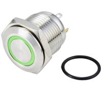 TRU COMPONENTS TC-10090916 GQ16F-10E/J/G/24V/S Interrupteur antivandalisme 48 V/DC 2 A 1 x Off/(On) à rappel vert IP65 1 pc(s)