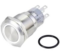 TRU COMPONENTS TC-10090940 LAS1-AGQ-11E/W/24V/S Bouton-poussoir antivandalisme 250 V/AC 3 A 1 x On/(On) à rappel blanc IP65